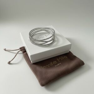 Jennifer Miller NIB White Gold Plated Criss Cross Bracelet